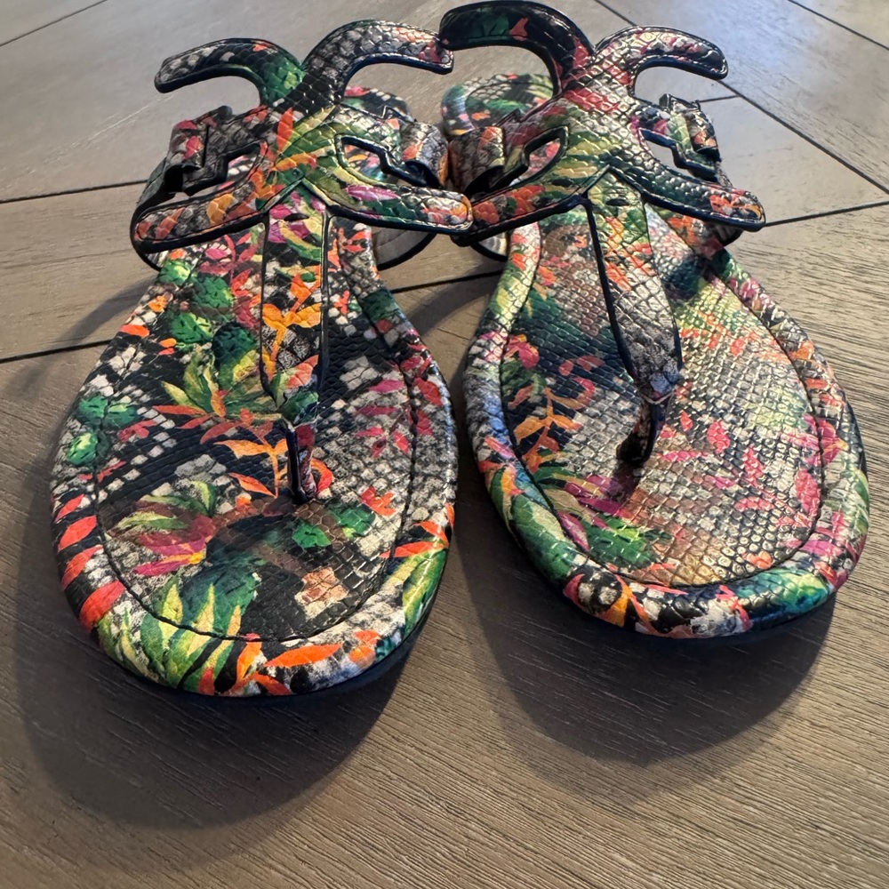 Sam Edelman Carter Sandals - Multicolor Floral Snake-Print - Picture 4 of 12